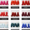In stock 35 colors available 6 to 38 mm double faced gold edge satin ribbon (100 yards/roll)