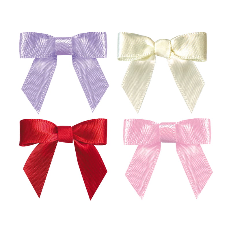 Hand made ribbon bows with single face satin ribbon Hand made ribbon bows with single face satin ribbon