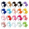 Boutique solid color 4 inches wide grosgrain ribbon bows hairband for baby girl