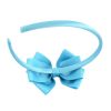 Boutique solid color 4 inches wide grosgrain ribbon bows hairband for baby girl
