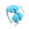 Boutique solid color 4 inches wide grosgrain ribbon bows hairband for baby girl