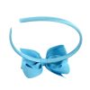 Boutique solid color 4 inches wide grosgrain ribbon bow hairband for girl