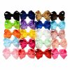 3 inches grosgrain ribbon hair bow with clip for girls