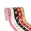 16mm(5/8 in) wide valentine printed ribbon – heart shape