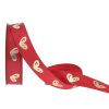 16mm(5/8 in) wide valentine printed ribbon – heart shape