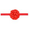 Baby elastic headbands with big satin rose flower
